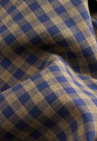 Next EASY OXFORD - Camisa - navy blue neutral brown gingham