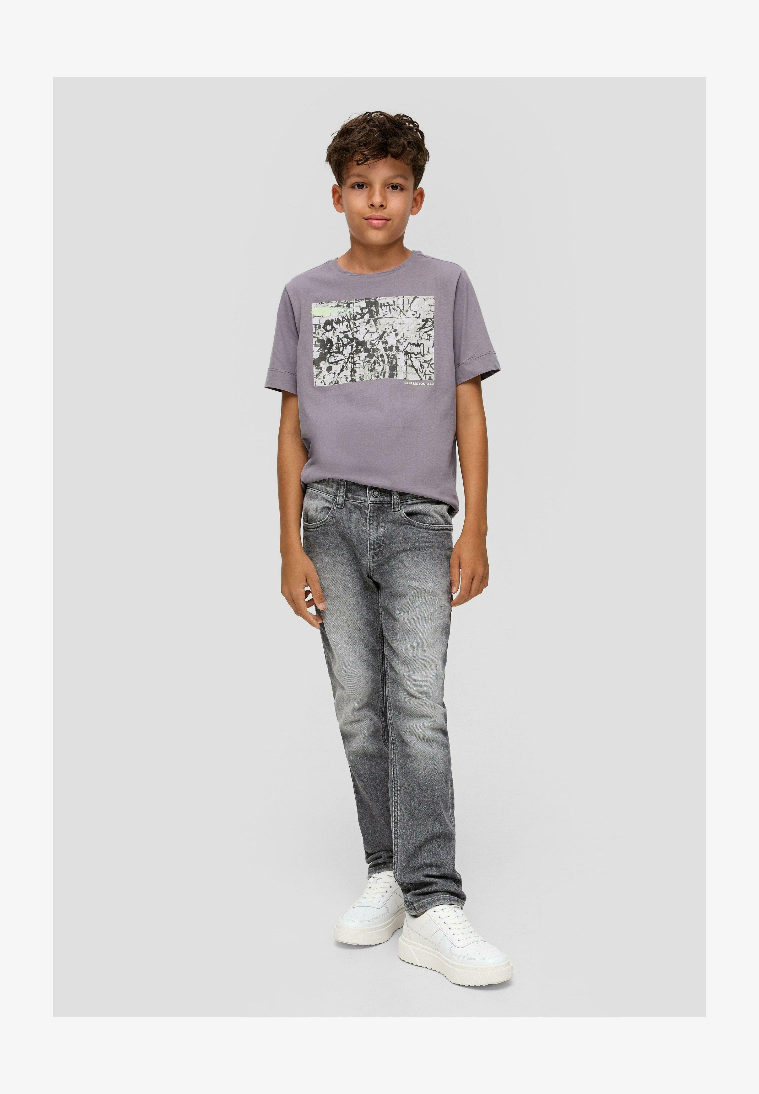S.Oliver T-shirt Manica Lunga Per Bambini E Ragazzi – Con Stampa Wording