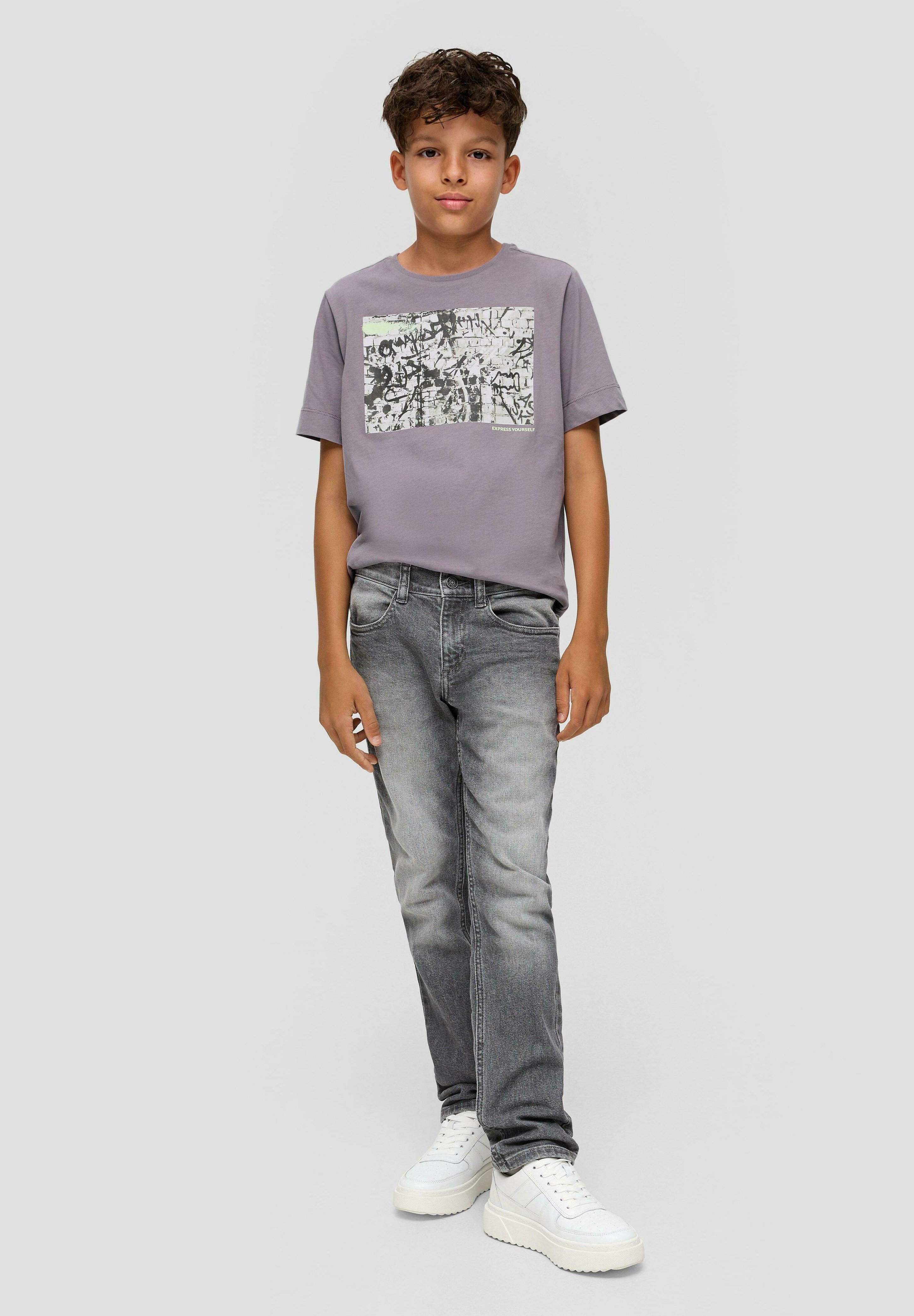 S.Oliver T-shirt Manica Lunga Per Bambini E Ragazzi – Con Stampa Wording