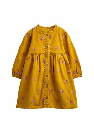 JoJo Maman Bébé, EMBROIDERED CORD DRESS - Hverdagskjole - mustard yellow floral