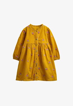 JoJo Maman Bébé, EMBROIDERED CORD DRESS - Hverdagskjole - mustard yellow floral