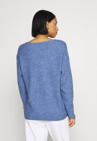 Vero Moda VMCREWLEFILE V-NECK  NOOS - Camisola - grapemist melange