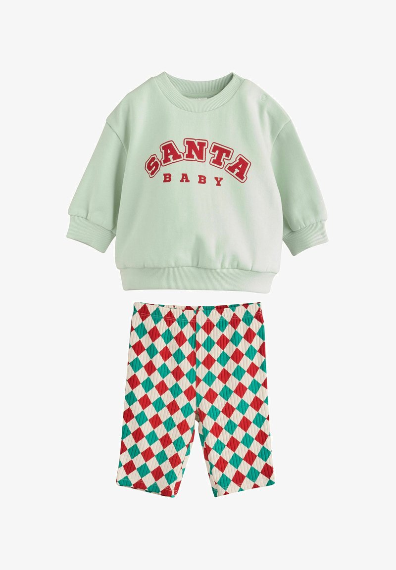 Next REGULAR FIT - CHRISTMAS COST AND JOGGERS SET - Tygbyxor - bright santa