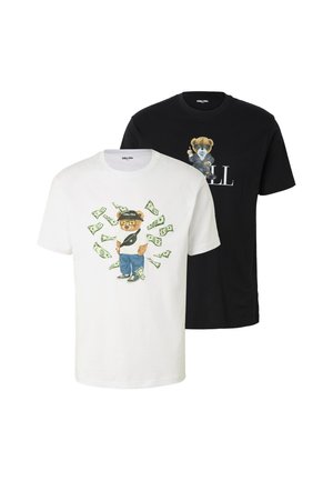 Chill Pill, MONEY BEAR / LUXURY BEAR 2 PACK T-SHIRT - T-shirt imprimé - black white