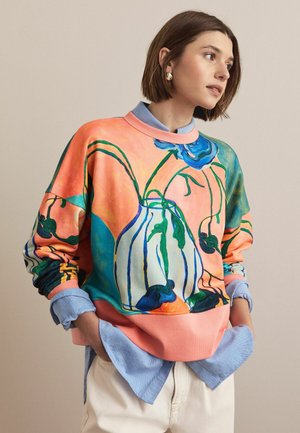 REGULAR FIT - LICENCE ELIZABETH POWER PRINTED VASE - Sweatshirt - pink