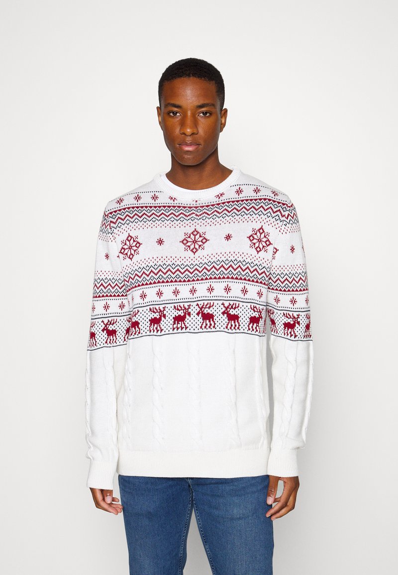 Lindbergh XMAS Jumper cream white/offwhite Zalando.co.uk
