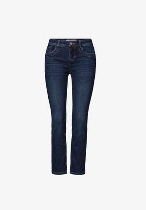 Street One, MID-WAIST STRAIGHT-LEG SLIM-FIT JEANS - Jeans Slim Fit - dark blue clean washed