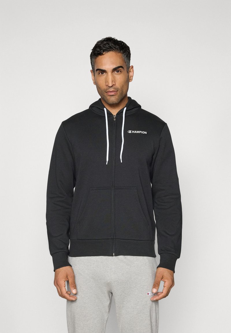 Champion GRAPHIC FULL ZIP HOODIE - Felpa con zip - black