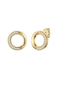 OHRSTECKER STERLING SILBER GELBGOLD ZIRKONIA WEISS RAFAELA DONATA SILBEROHRSTECKER - Fülbevalók - gelbgoldfarben