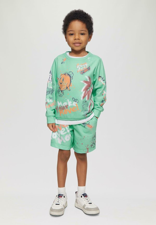 WEICHES MIT ALL-OVER-PRINT - Sweatshirt - türkis