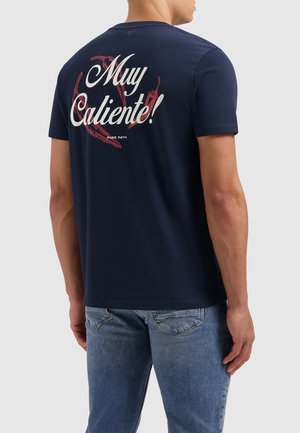 REGULAR FIT CREWNECK  - T-shirt print - navy
