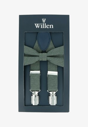 SET UNI MELANGE - Bow tie - grün