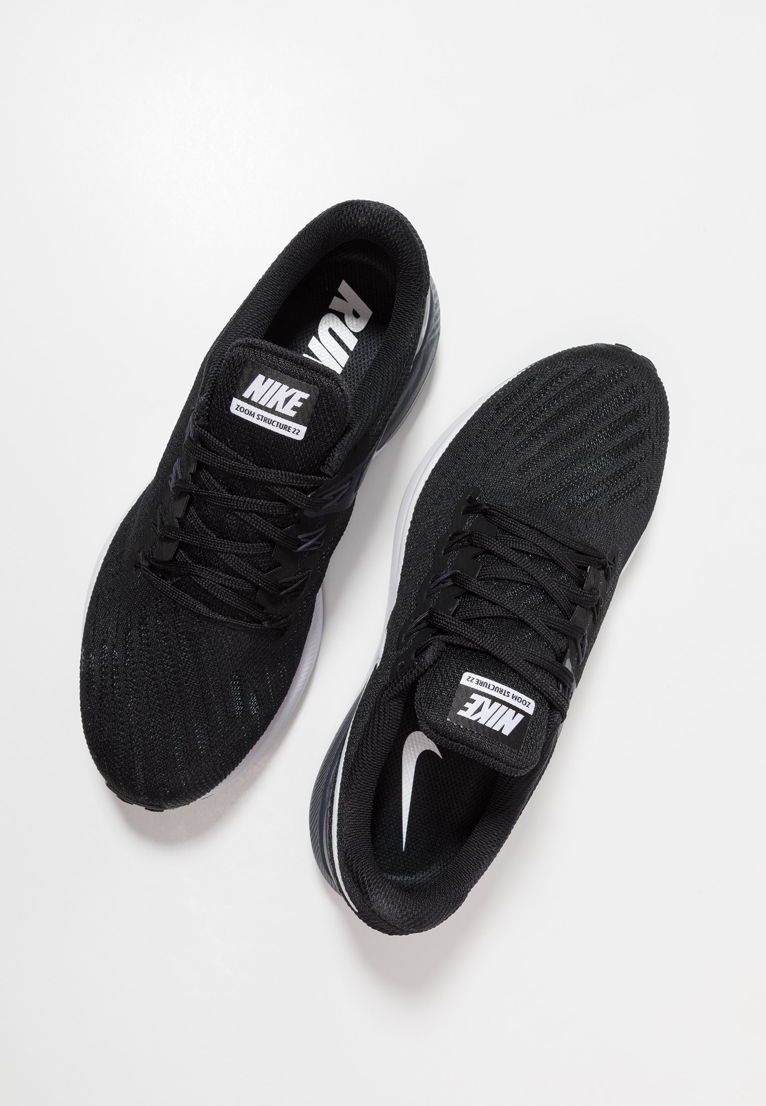 Nike Performance Stabiliteit hardloopschoenen - black/white/gridiron/Zwart  - Zalando.nl