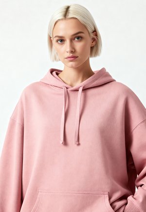 KISSBACK EMBROIDERY HEAVYWEIGHT - Hoodie - pink