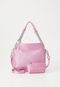 HAZEL SMALL DOUBLE HANDLE SET - Rokassoma - juicy pink /white