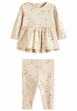 SET - Hosszú ujjú felső - beige bear
