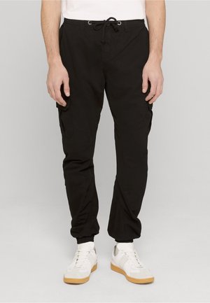 Urban Classics, CARGO JOGGER TROUSERS WITH DRAWSTRING - Pantalon cargo - black