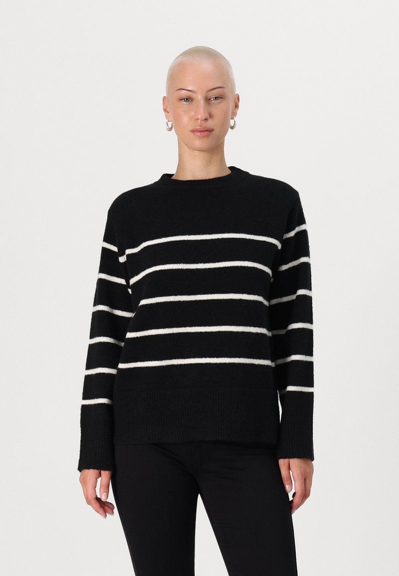 Vero Moda Petite VMFLAWLESS O NECK - Džemperis - black/birch