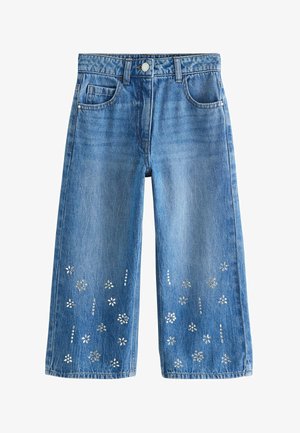 Next, REGULAR FIT - WIDE HEATSEAL EMBELLISHED - Relaxed fit jeans - dark blue