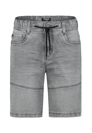 BERMUDA MIT ELASTISCHEM BUND UND KORDELZUG  - Jeans Shorts - grau