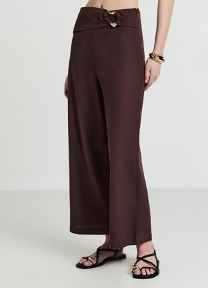 Calliope CULOTTE CON FIBBIA - Pantaloni - marrone chiaro