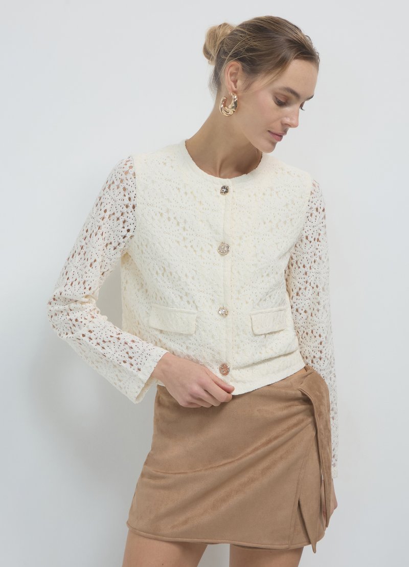 Calliope IN MACRAMÈ - Leichte Jacke - crema