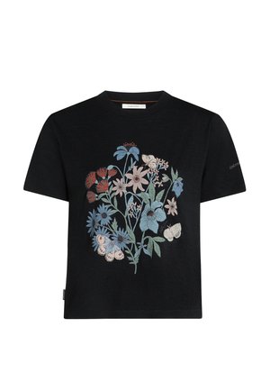 icebreaker, CROP - T-Shirt print - black
