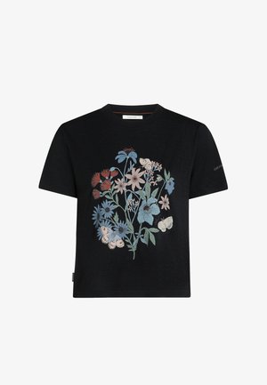 icebreaker, CROP - T-Shirt print - black
