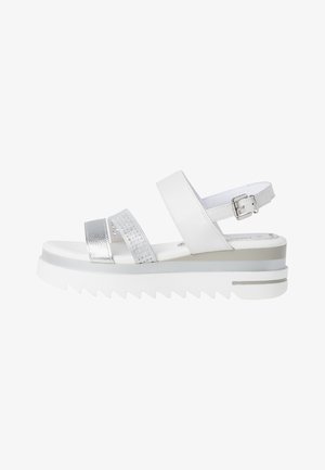 Sandalen met plateauzool - white comb