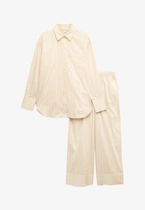 Marks & Spencer, STRIPED REVERE SET - Nattøj sæt - yellow mix