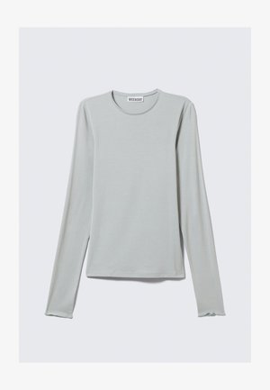 Weekday FITTED - Top s dlhým rukávom - light blue-ish grey