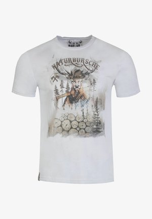 GUIDO - Print T-shirt - mittelgrau