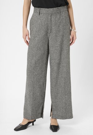 THILDA - Pantaloni - black grey tweed