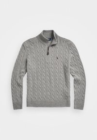 CABLE-KNIT WOOL-CASHMERE JUMPER - Pullover - fawn grey heather