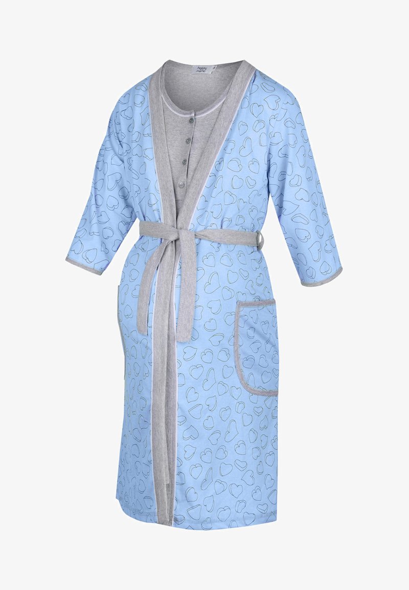 Happy Mama HOSPITAL ROBE SET LABO - Nightie - blue - Zalando.co.uk
