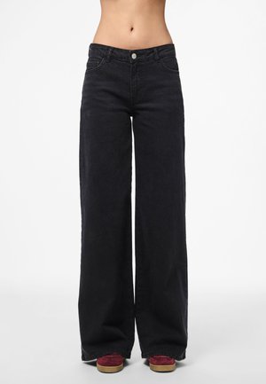 Pieces PCSELMA LW - Wide Leg - black denim
