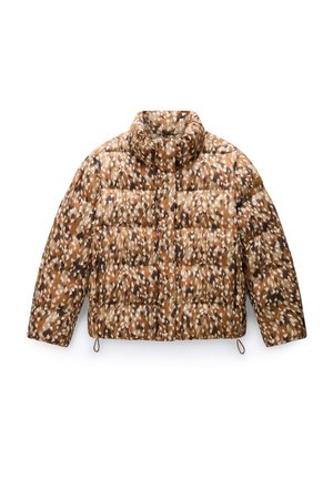 Napapijri, GLANE ALL OVER PRINT STAND PUFFER - Doudoune - medium brown