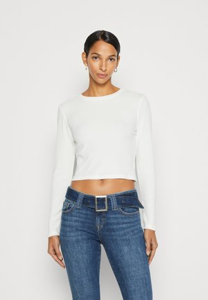 GAP ULTRA CROP RIB TEE - Langærmet T-shirt - new off white