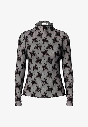 Pieces, LONG SLEEVED TOP PCVIO MESH - Blouse - black