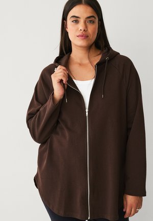 Sweatjacke - dunkelbraun