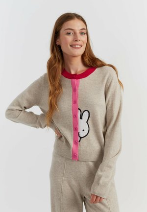 PEEK PLACKET - Strickjacke - soft oat