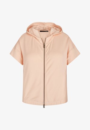 MIT UNIFARBENEM DESIGN - Sweat à capuche zippé - rosa