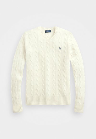 Polo Ralph Lauren CABLE KNIT WOOL CASHMERE JUMPER - Strikkegenser - authentic cream