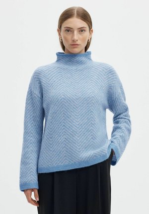 Selected, HIGH-NECK JUMPER HERRINGBONE - Pullover - granada sky