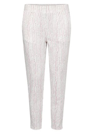 ICHI IHKATE - Broek - cloud dancer multi stripe aop