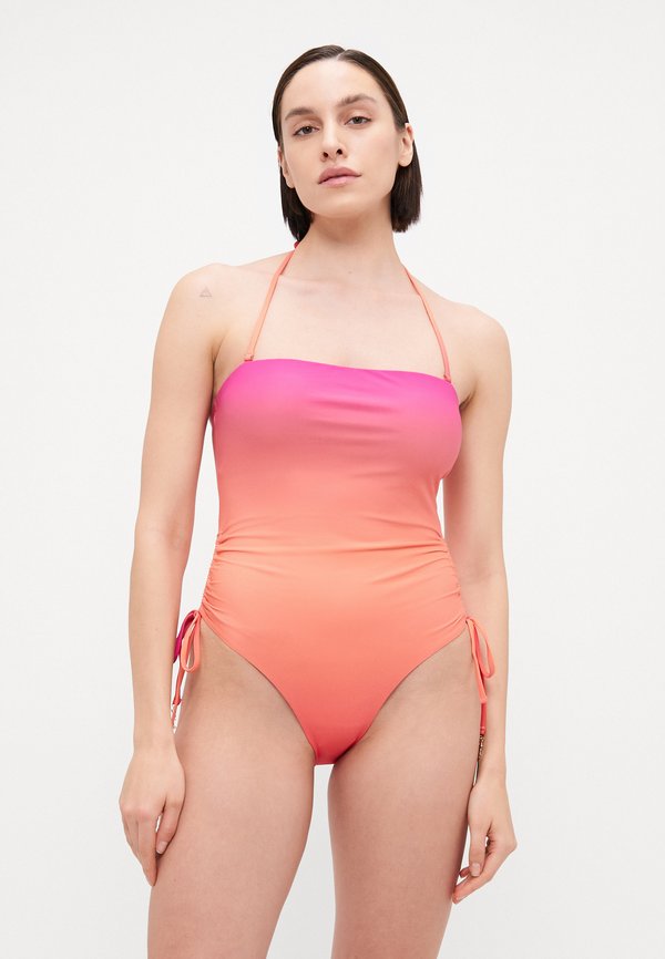 PRINTED HALTER SWIMSUIT - Swimsuit