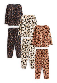 Next - ANIMAL PRINT JOGGER 3 PACK - Komplet pižame - black brown Miniaturna slika 1