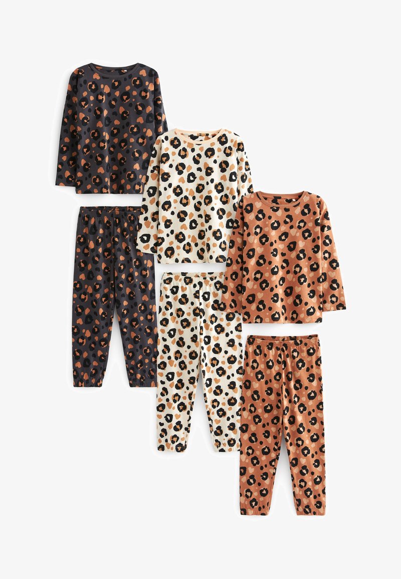 Next ANIMAL PRINT JOGGER 3 PACK SET - Yöasusetti - black brown