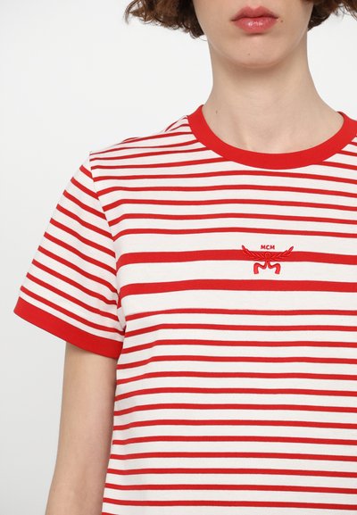 MCM COL STRIPE - Trükipildiga T-särk - candy red