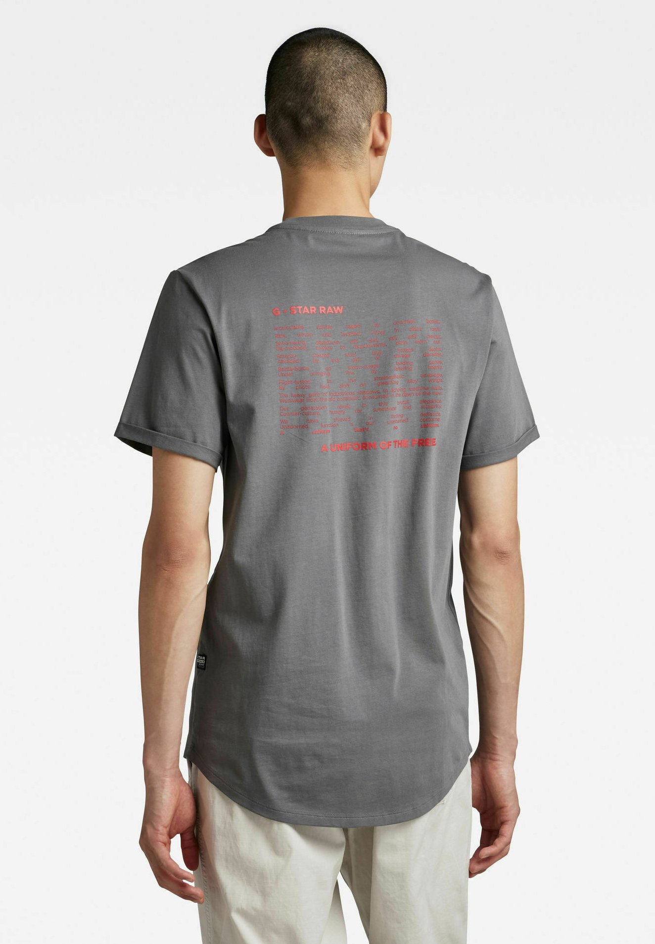 G-Star LASH BACK TEXT - T-Shirt print - granite/grau - Zalando.ch